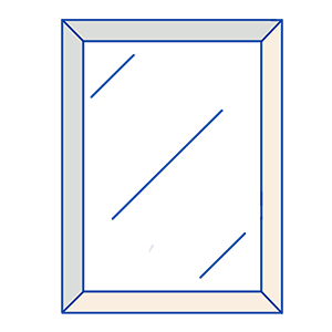 Zrcadla v plastovém rámu