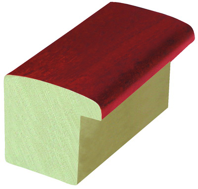 DANTIK rámeček 40x50 | BOX červená mořená (Plexi Čiré)