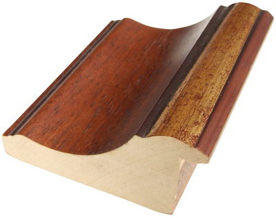 DANTIK rámeček 40x50 | DESCENT hnědá Au linka (Sklo Čiré)