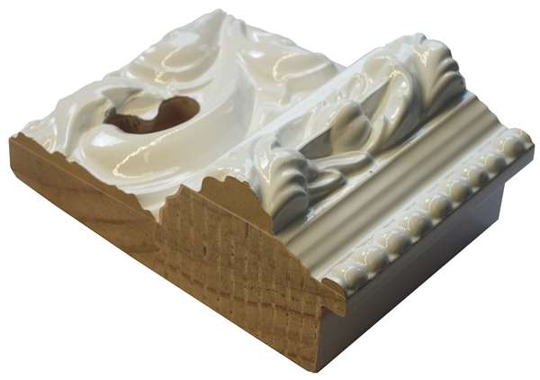 DANTIK rámeček 70x100 | ROKOKO bílá lesklá (Plexi Čiré)