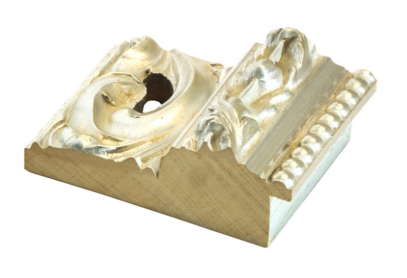 DANTIK Zrcadlo 50x90 ROKOKO stříbrná házená