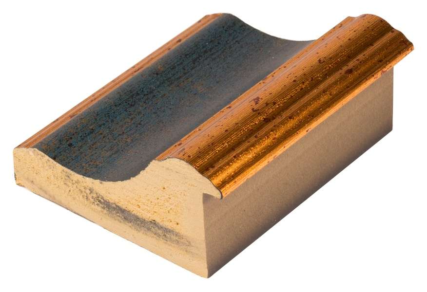 DANTIK Zrcadlo 50x90 ZVRATNÁ modrozlatá plast