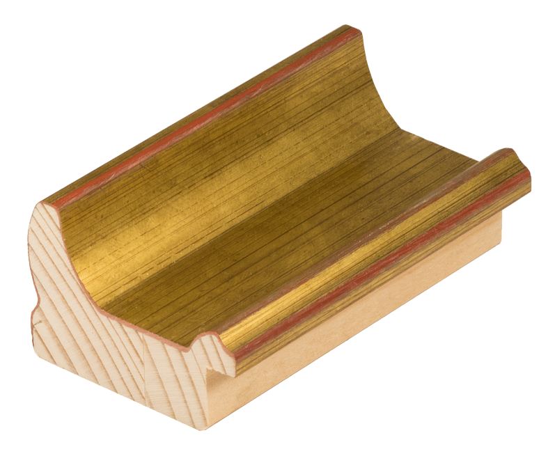 DANTIK Zrcadlo 50x140 TOOTH malá zlatá