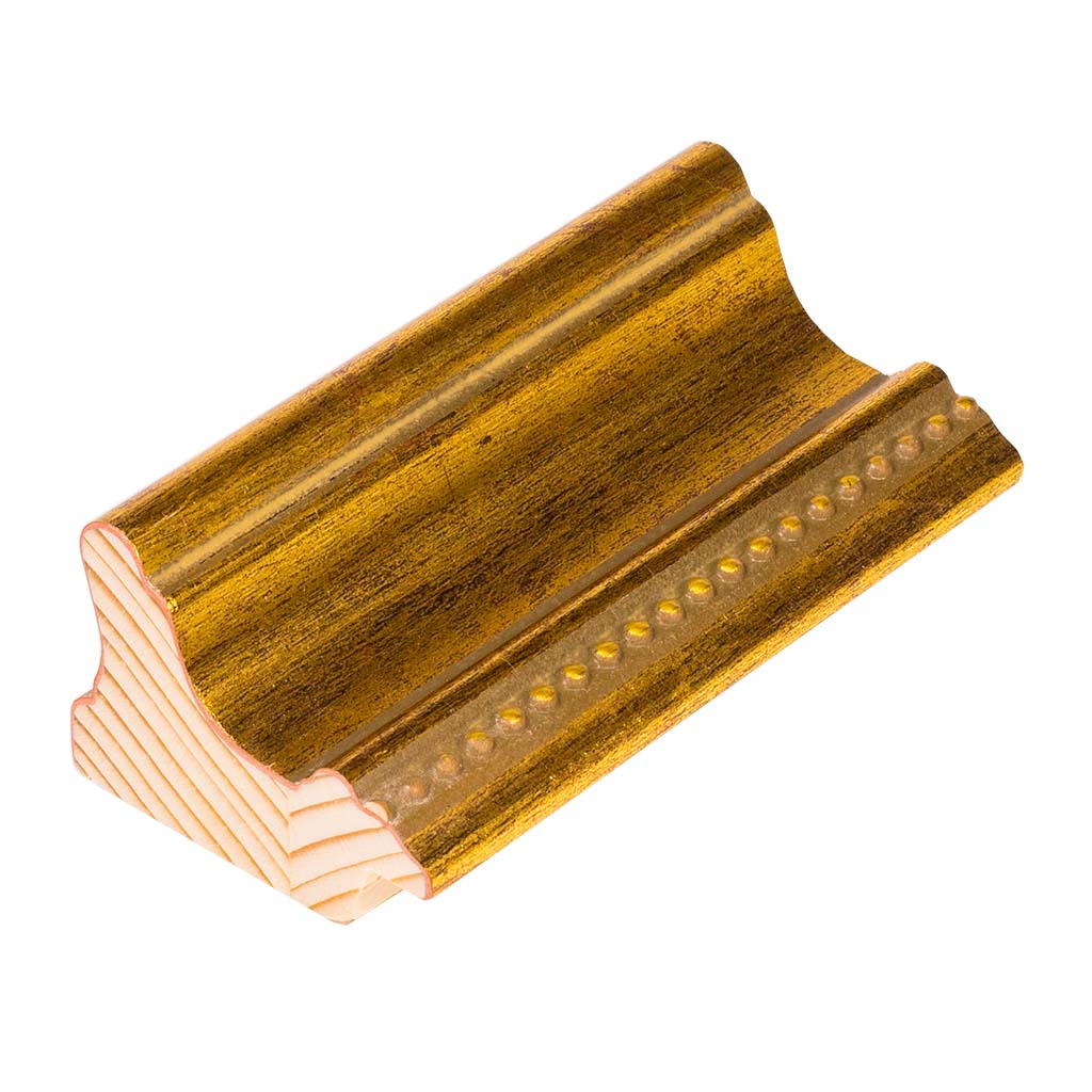 DANTIK rámeček 30x40 | Starozlatá s perličkou (Plexi Čiré)