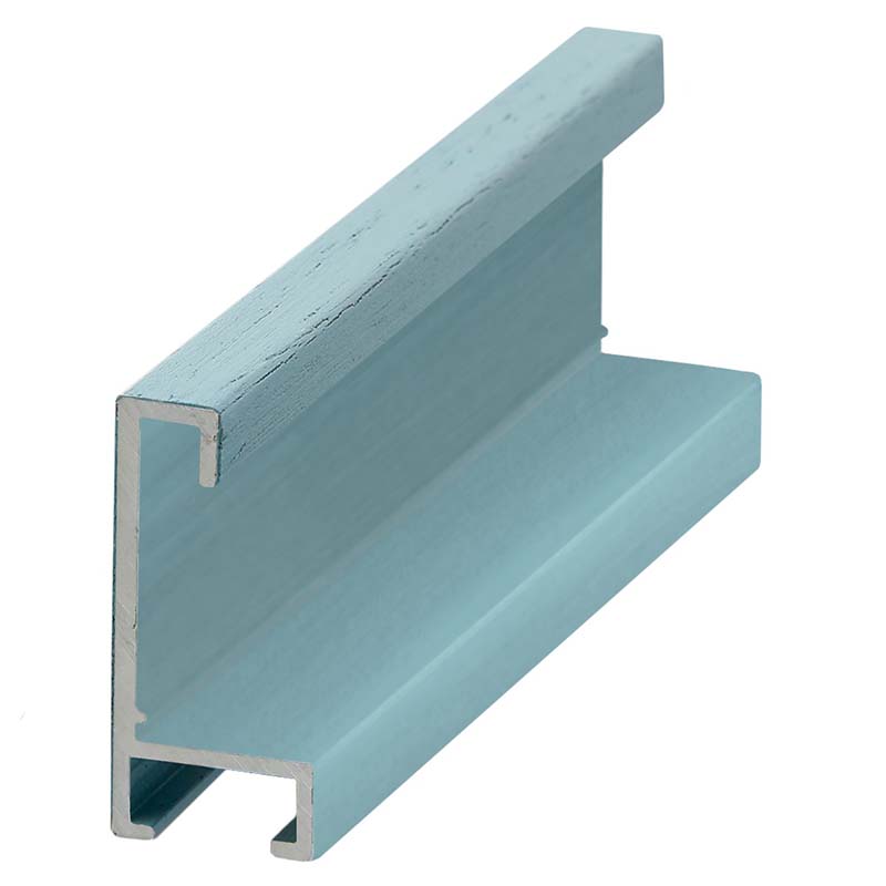 DANTIK rámeček 42x59,4 | ALU profil 6035 Dýha barevná modrá pastel (Plexi Čiré)