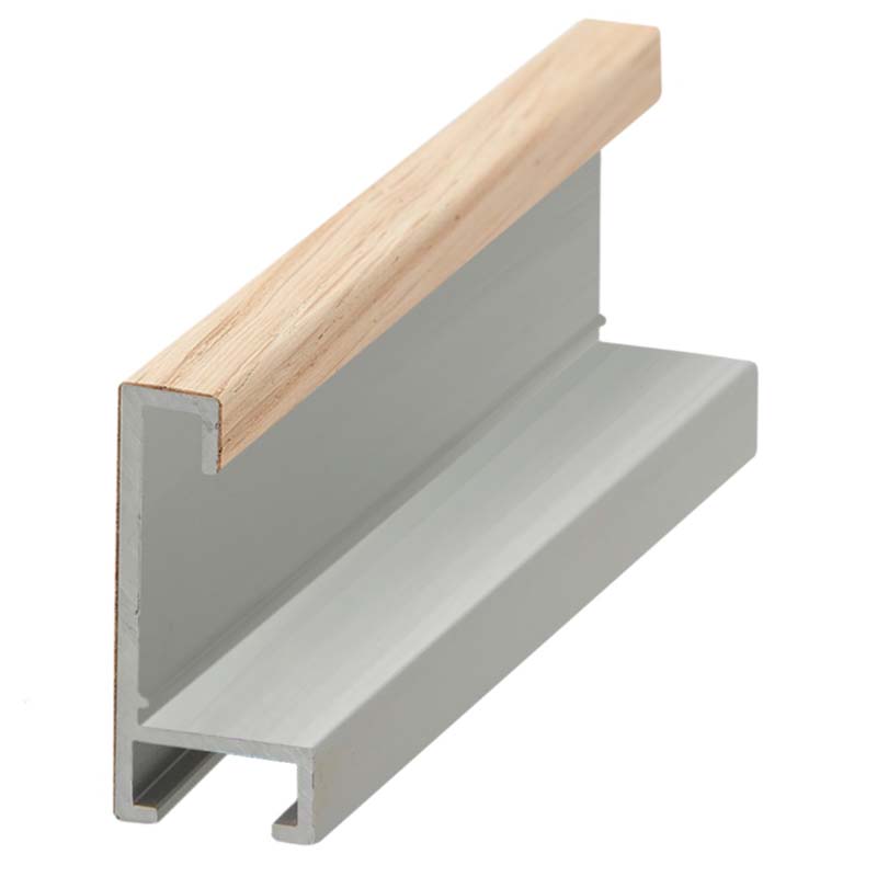 DANTIK rámeček 50x70 | ALU profil 6035 Dýha dub raw (Plexi Čiré)