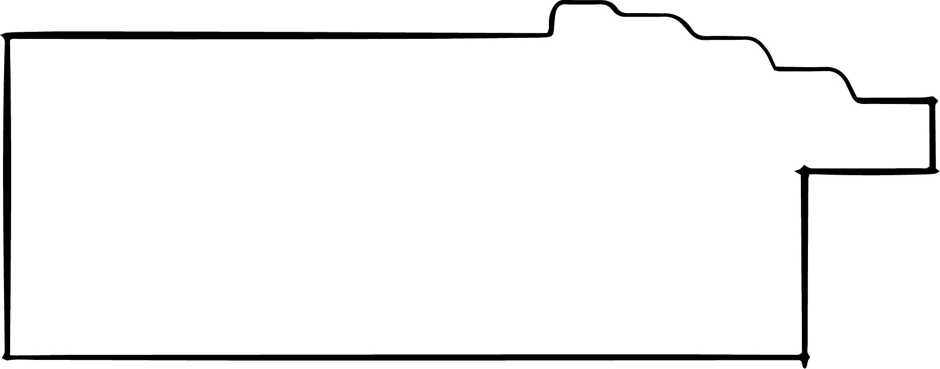 DANTIK Zrcadlo 70x90 | SCALA hnědá