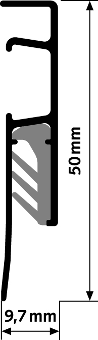 Závěsný systém na obrazy - SET Info Rail bílá přetíratelná 2m