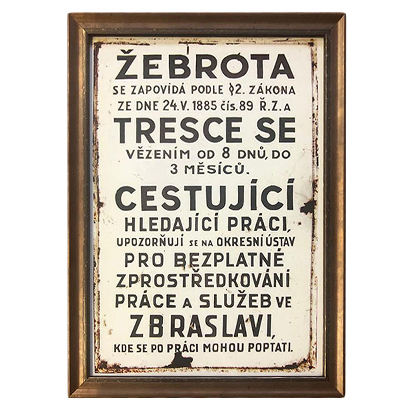 Cedule | 24x32,5 cm (Zarámovaný obraz)