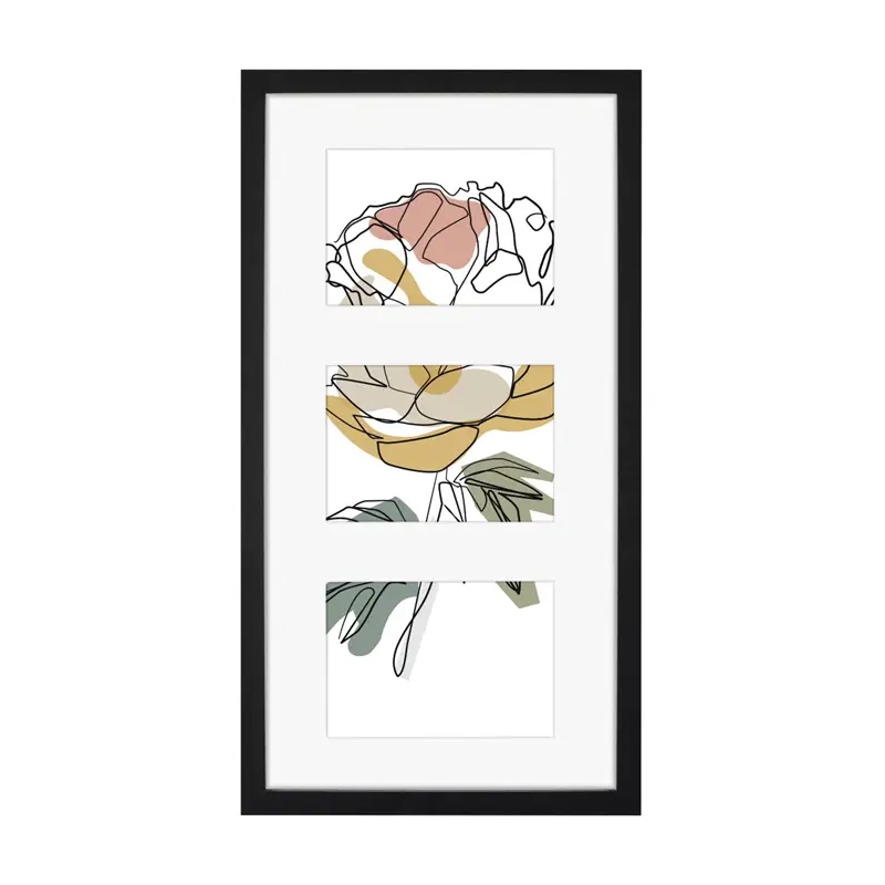 Hama rámeček dřevěný Galerie KOPENHAGEN, černá, 25x55 cm/3x 13x18 cm