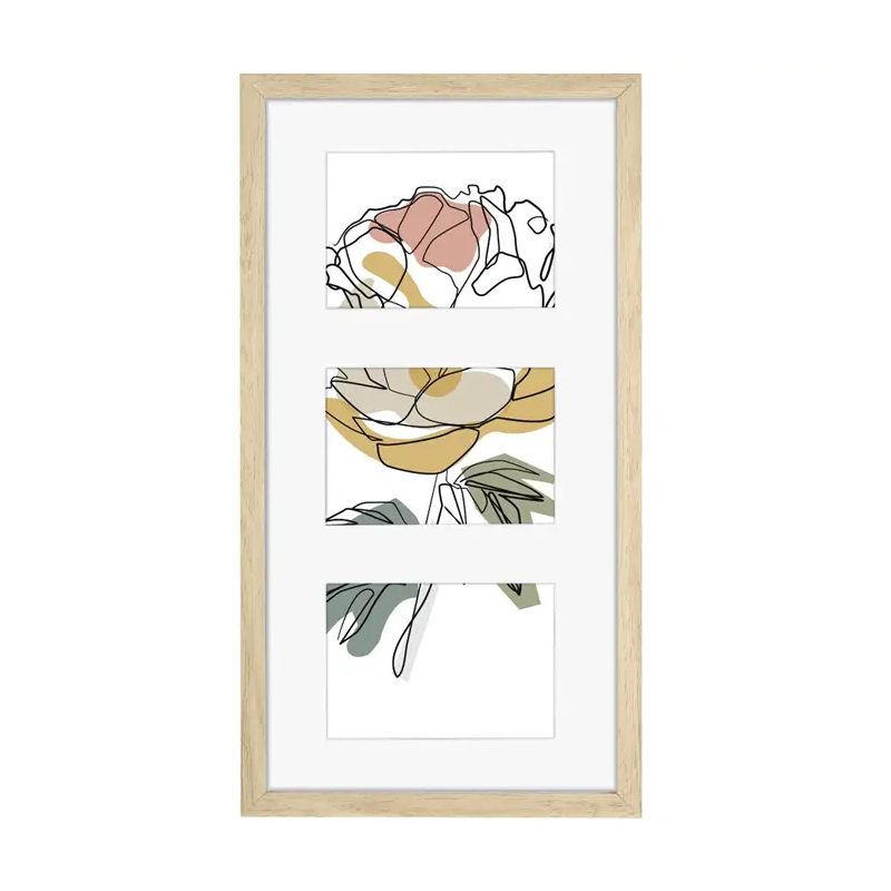 Hama rámeček dřevěný Galerie KOPENHAGEN, dub, 23x45 cm/3x 10x15 cm