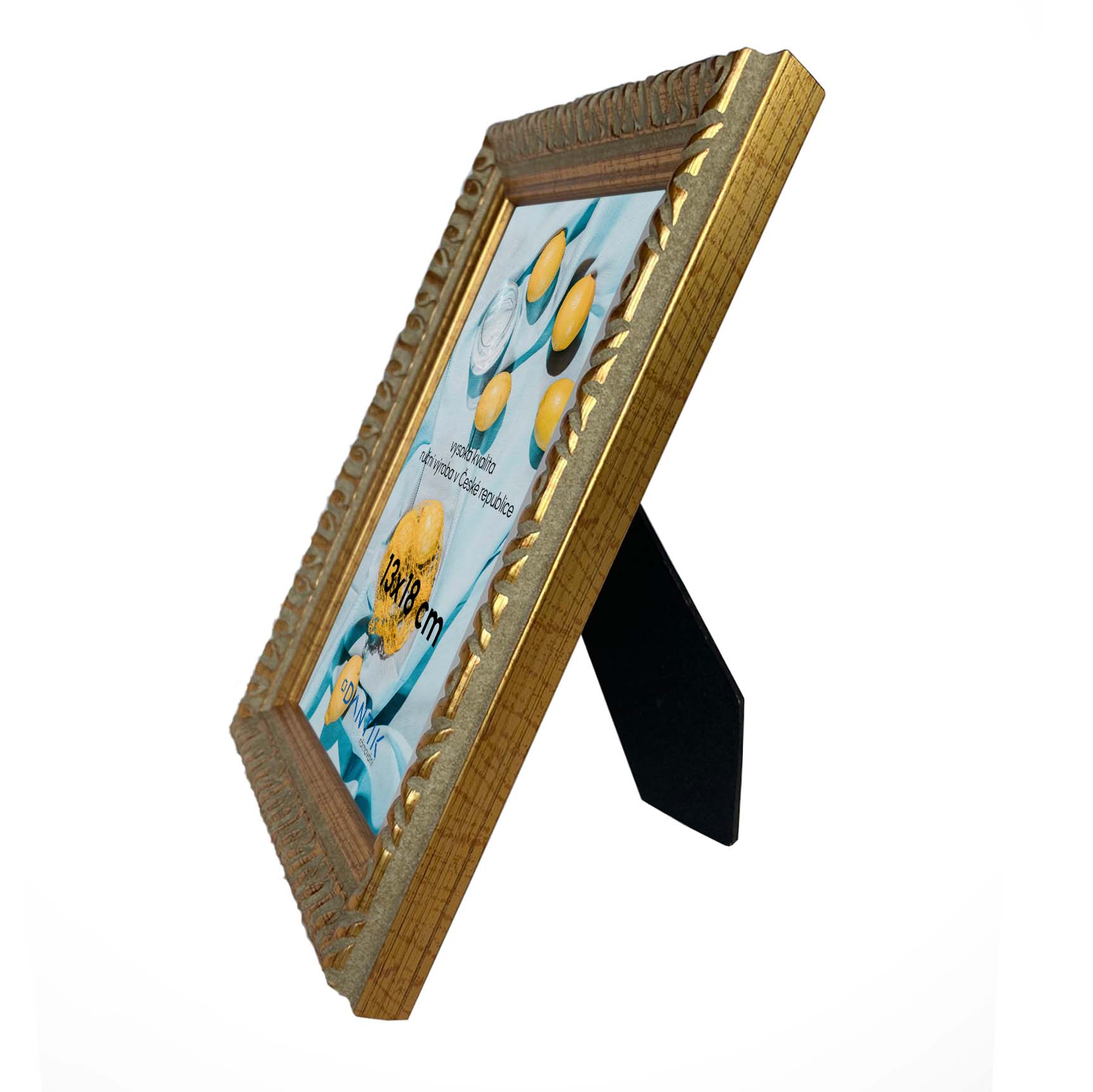 DANTIK - fotorámeček 13x18 z lišty Baroko zlatá 3243