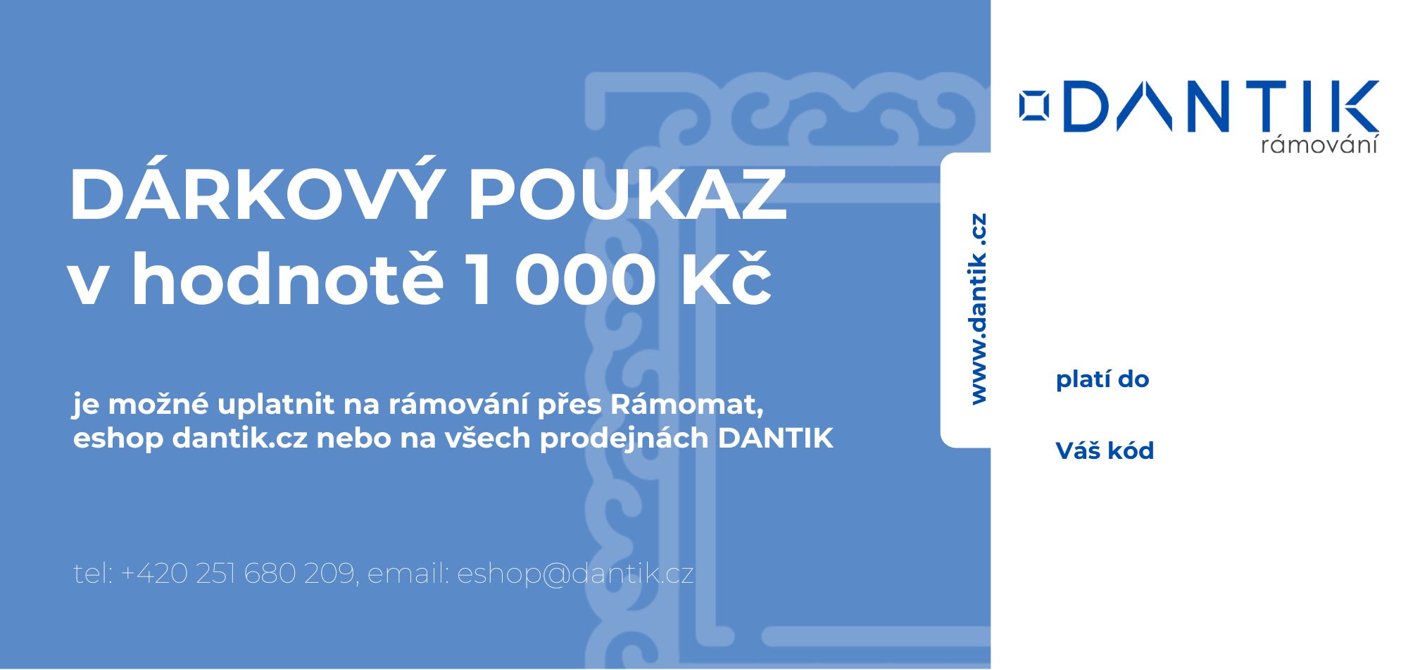 Dárkový poukaz na 1000 Kč