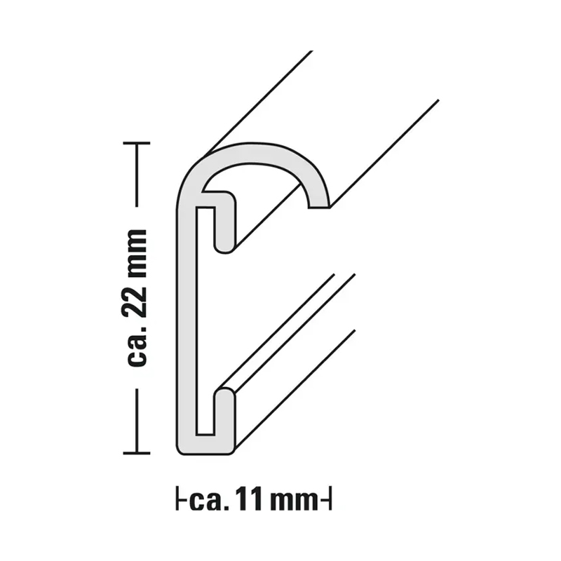 Hama rámeček hliníkový DETROIT, stříbrný, plexisklo, 70x100 cm