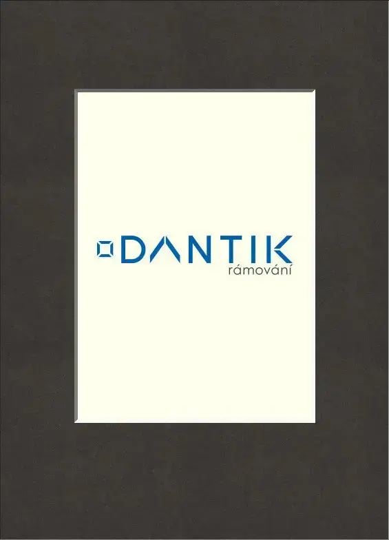 DANTIK – pasparta do rámu 21x29,7 pro obrázek 18x13 | antracitová šedá