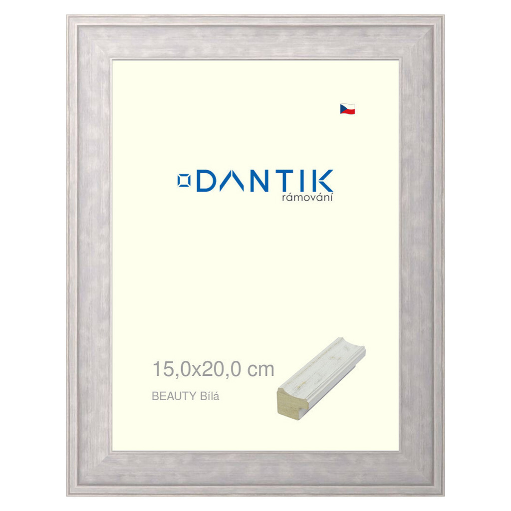 DANTIK rámeček 15x20 | BEAUTY Bílá (Sklo Čiré)