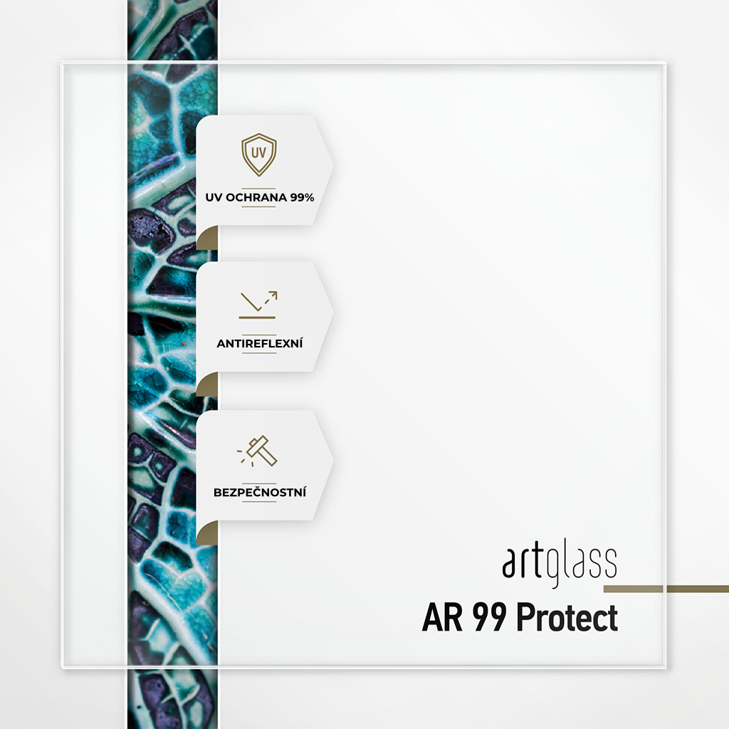 Muzeální sklo - ARTGLASS PROTECT - 4mm bezpečnostní