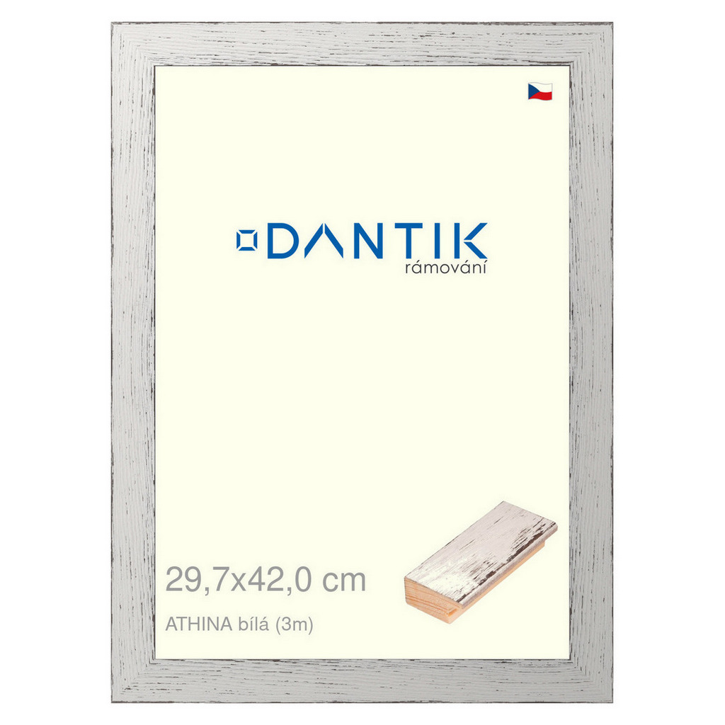 DANTIK rámeček 29,7x42 | ATHINA Bílá (Plexi Čiré)