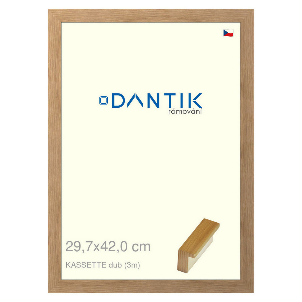 DANTIK rámeček 29,7x42 | KASSETTE dub (Plexi Čiré)