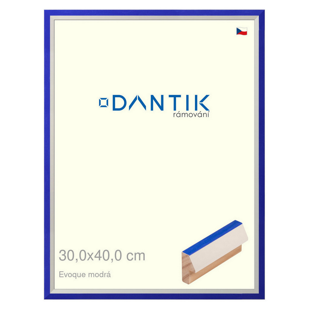 DANTIK rámeček 30x40 | EVOQUE modrá (Plexi Čiré)
