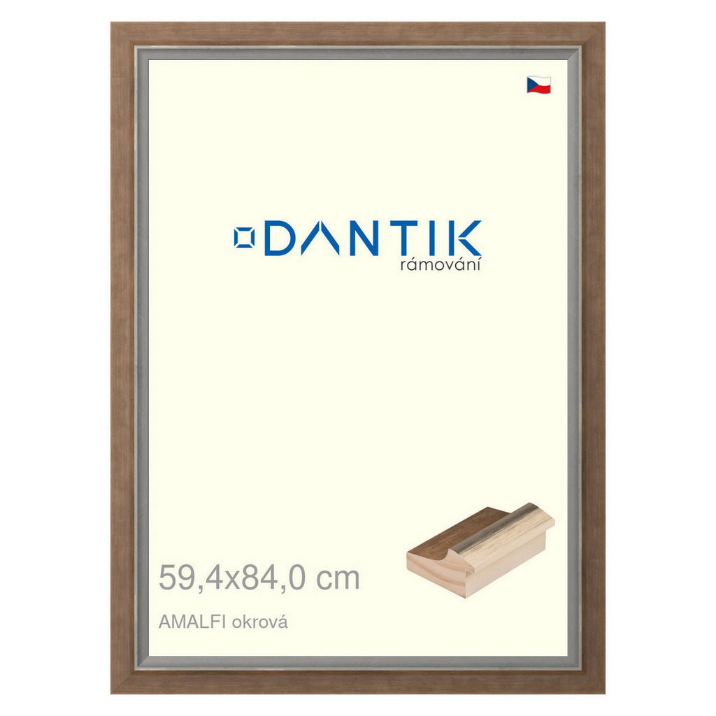 DANTIK rámeček 59,4x84 | AMALFI okrová (Plexi Čiré)