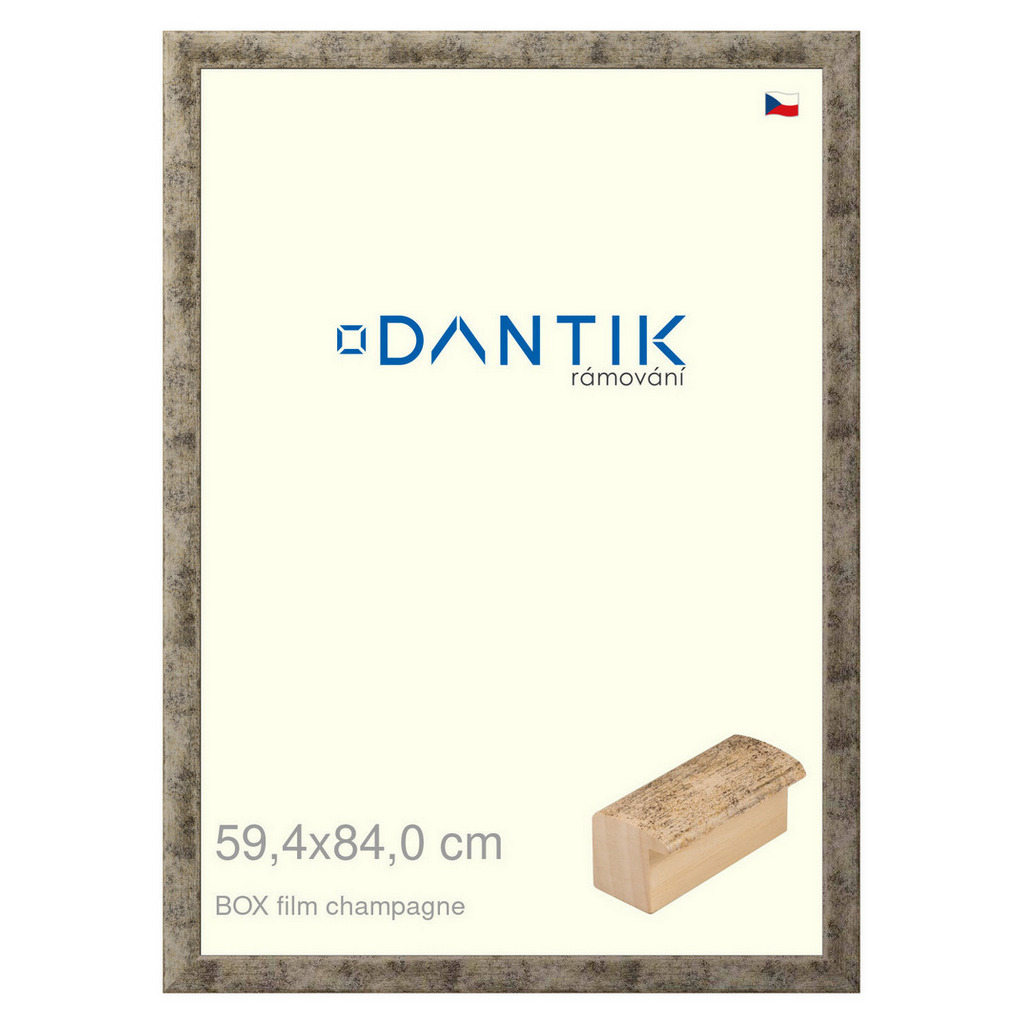 DANTIK rámeček 59,4x84 | BOX film champagne (Plexi Čiré)