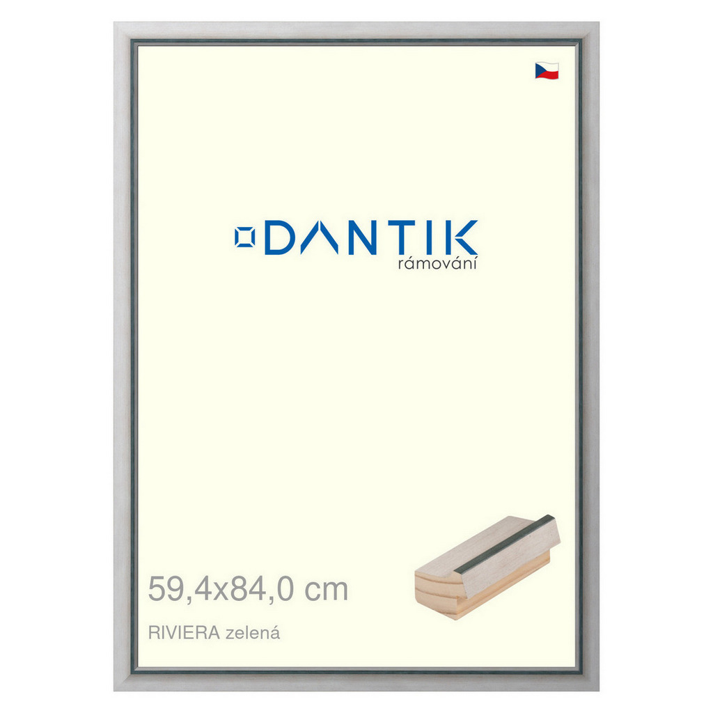 DANTIK rámeček 59,4x84 | RIVIERA zelená (Plexi Čiré)