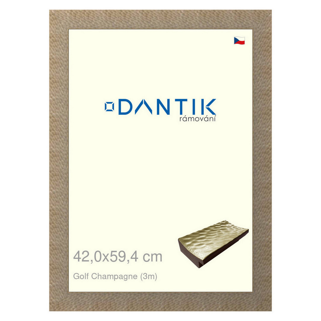 DANTIK rámeček 42x59,4 | Golf champagne (Plexi Čiré)