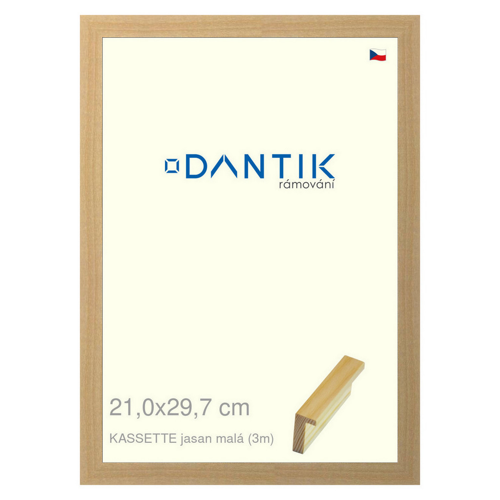 DANTIK rámeček 21x29,7 | KASSETTE jasan malá (Sklo Čiré)