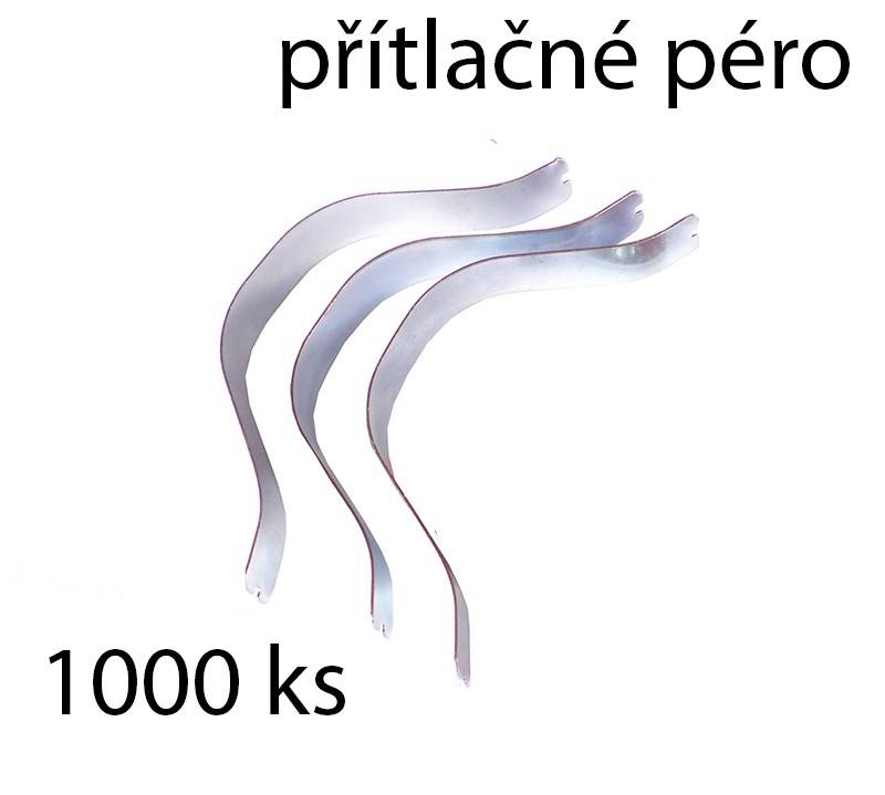 Kování na ALU rámy MALÝ i VELKÝ mont. kanál - Přítlačné péro 9 mm 1000 ks