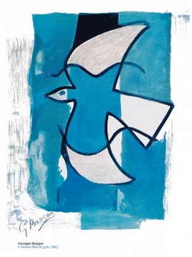 60x80 | L'oiseau bleu et gris ( Braque Georges )
