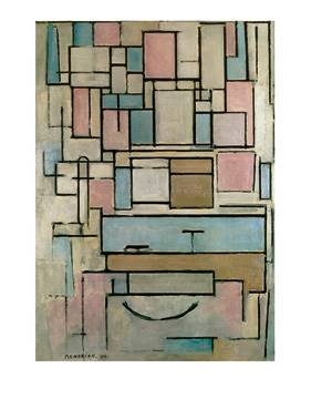 56x71 | Composition with Color Areas ( Mondrian Piet )