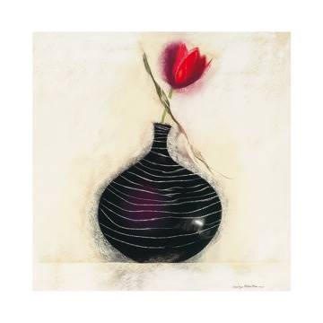 50x50 | Tulpen in schwarzer Vase I ( Robertson Marilyn )