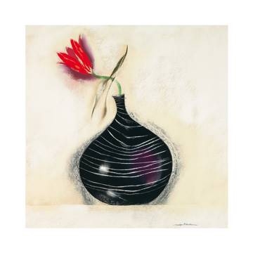 50x50 | Tulpen in schwarzer Vase II ( Robertson Marilyn )