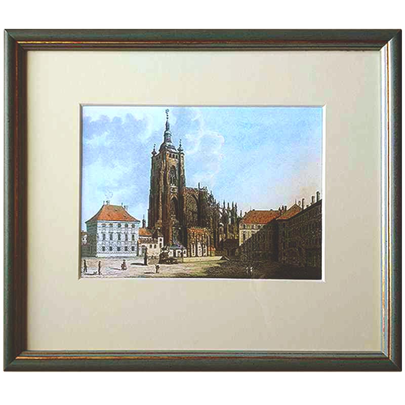 Chrám sv.Víta,V.Morstadt | 26x22cm (Zarámovaný obraz)
