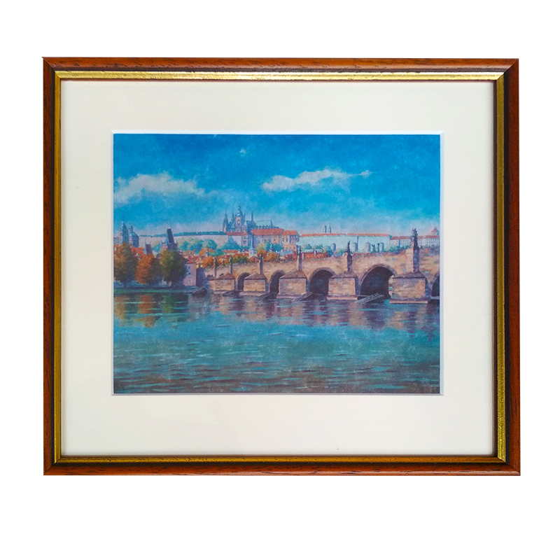 Praha - tisk | 25x23 cm (Zarámovaná reprodukce)