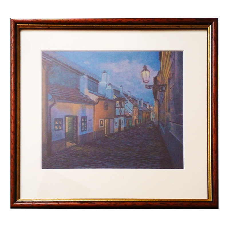 Praha - tisk | 25x23 cm (Zarámovaná reprodukce)