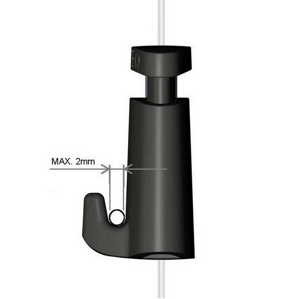 Závěsný systém na obrazy - Háček samosvorný Micro Grip 1mm na lanko 1mm