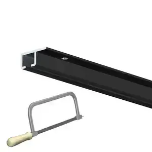 Závěsný systém na obrazy - Top Rail Lišta černá (nařezaný na rozměr)