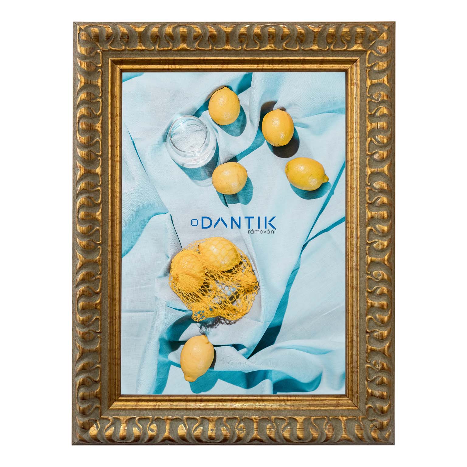 DANTIK - fotorámeček 13x18 z lišty Baroko zlatá 3243