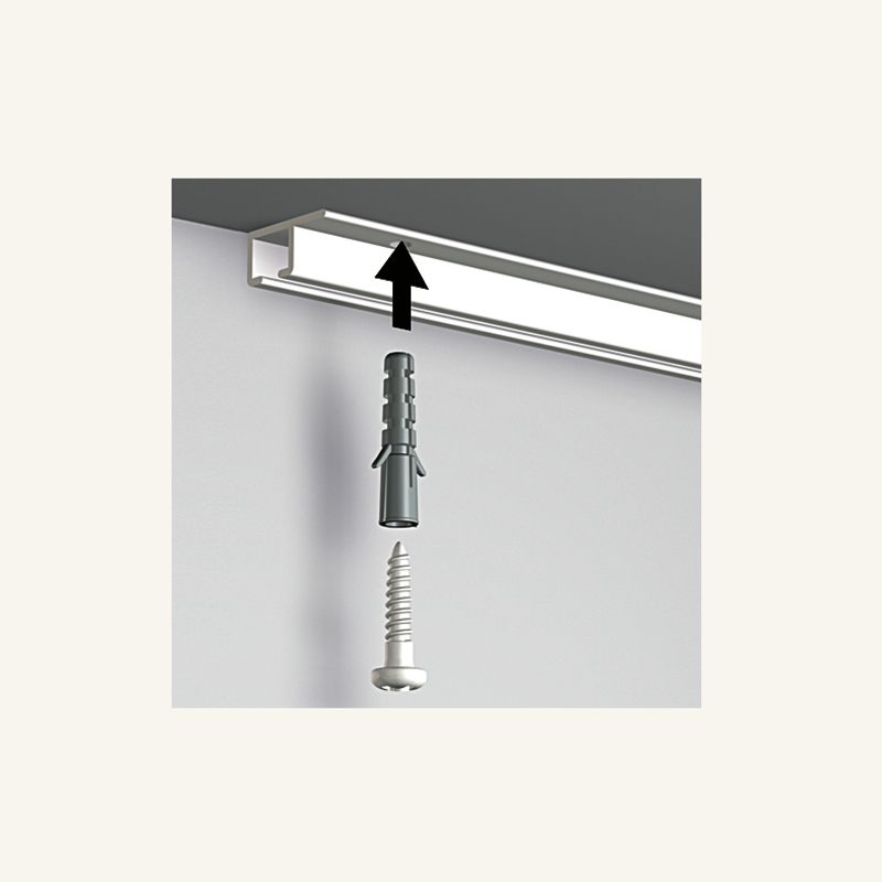 Závěsný systém na obrazy - Top Rail Lišta bílá