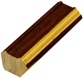 Rámová lišta DANTIK - 334 | BASTONCINO hnědá Au linka