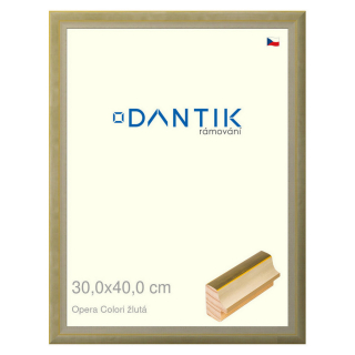DANTIK rámeček 30x40 | OPERA Colori žlutá (Plexi Čiré)