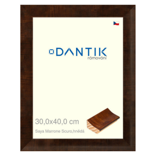 DANTIK rámeček 30x40 | Saya Marrone Scurohnědá (Plexi Čiré)