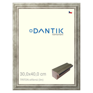 DANTIK rámeček 30x40 | TRITON stříbrná (Plexi Čiré)