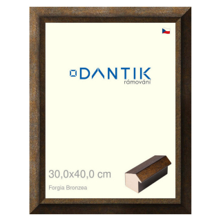 DANTIK rámeček 30x40 | Forgia Bronzea (Plexi Čiré)