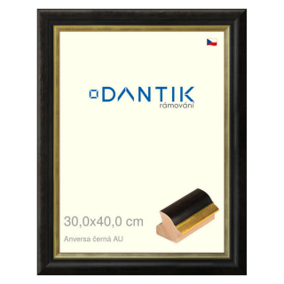 DANTIK rámeček 30x40 | ANIVERSA černá AU (Plexi Čiré)