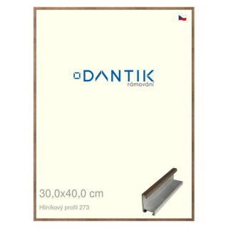 DANTIK rámeček 30x40 | ALU profil 7273 Dýha wenge (Plexi Čiré)