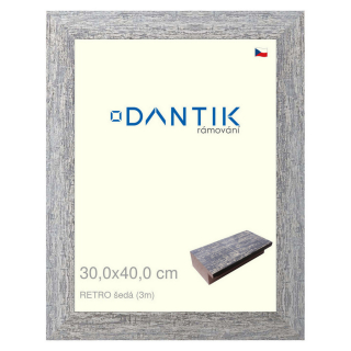 DANTIK rámeček 30x40 | RETRO šedá (Plexi Čiré)