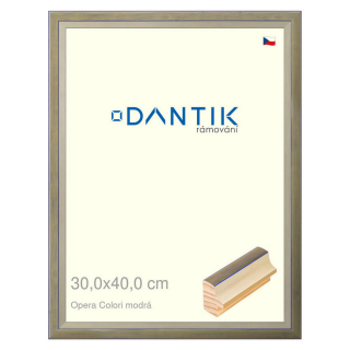 DANTIK rámeček 30x40 | OPERA Colori modrá (Plexi Čiré)